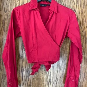 At Last Stretch wrap shirt